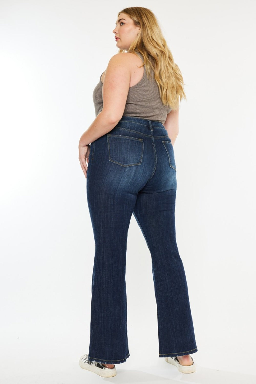 Kancan Full Size Mid Rise Flare Jeans