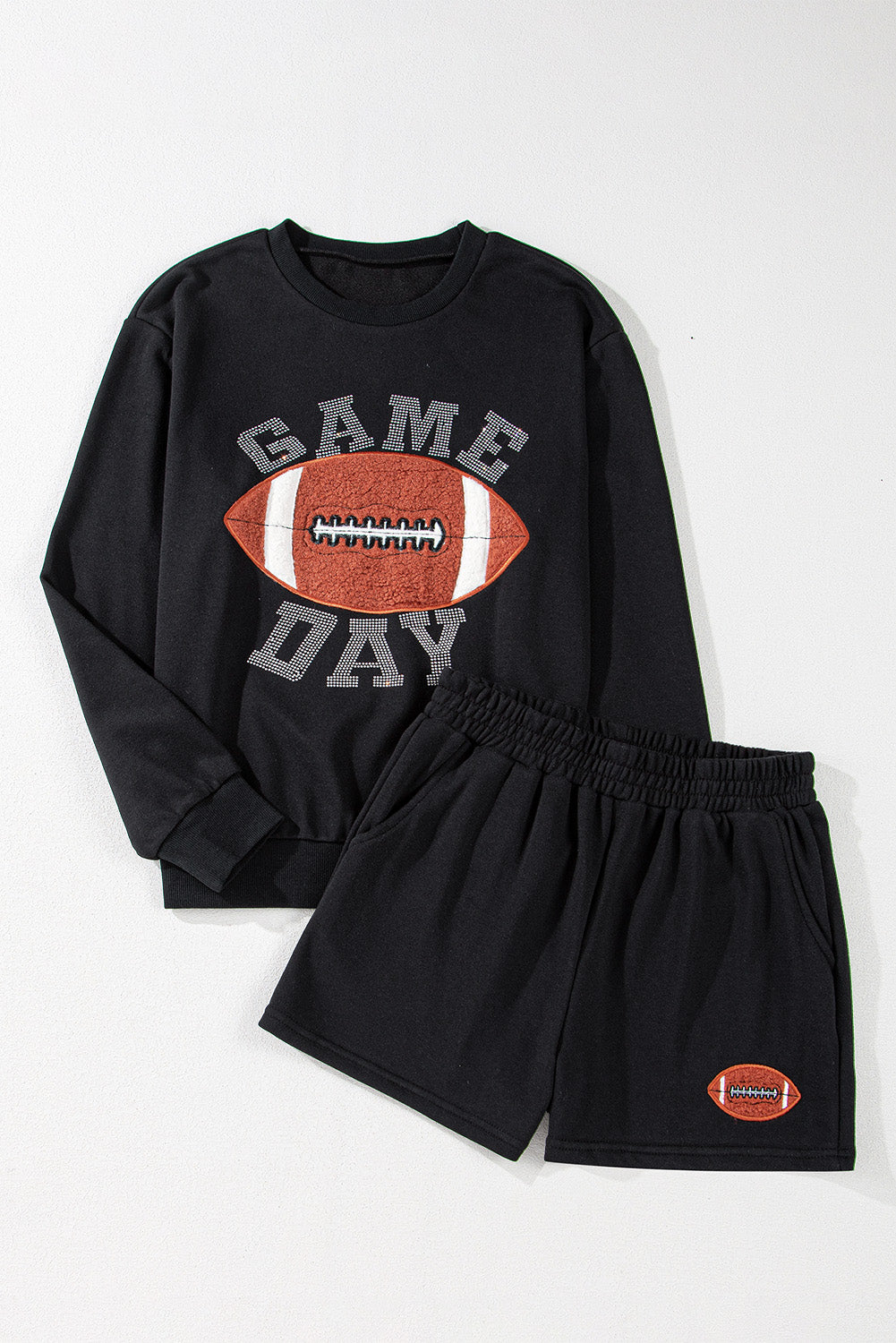 Black GAME DAY Football Pullover and Shorts